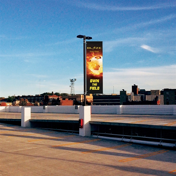 Custom digitally printed avenue banner. 96" x 30"... from ASI 80228 Quinn