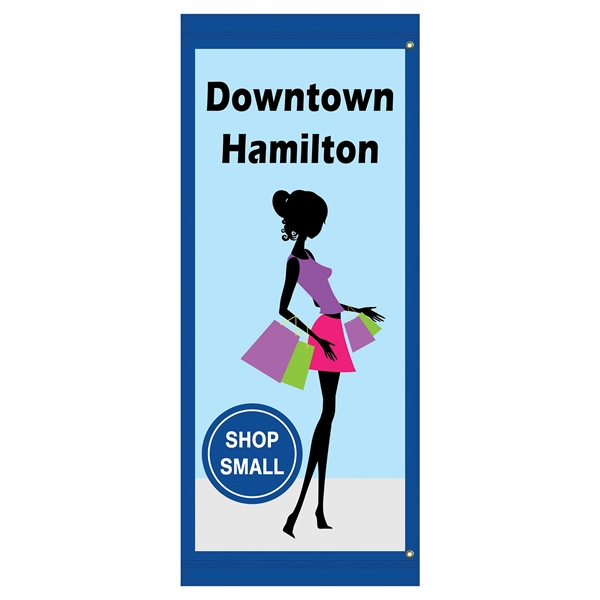 Custom digitally printed avenue banner. 72" x 30"... from ASI 80228 Quinn