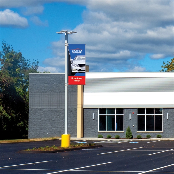 Custom digitally printed avenue banner. 72" x 30"... from ASI 80228 Quinn