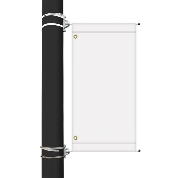 Vinyl 36" x 18" light pole avenue banner with full color... from ASI 80228 Quinn