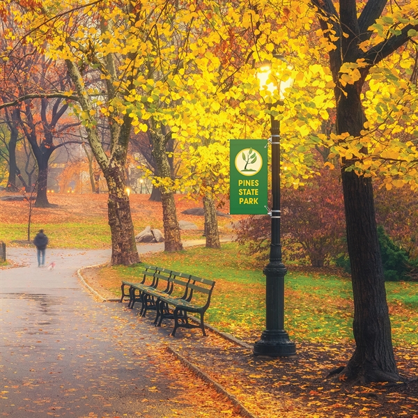 Vinyl 36" x 18" light pole avenue banner with full color... from ASI 80228 Quinn