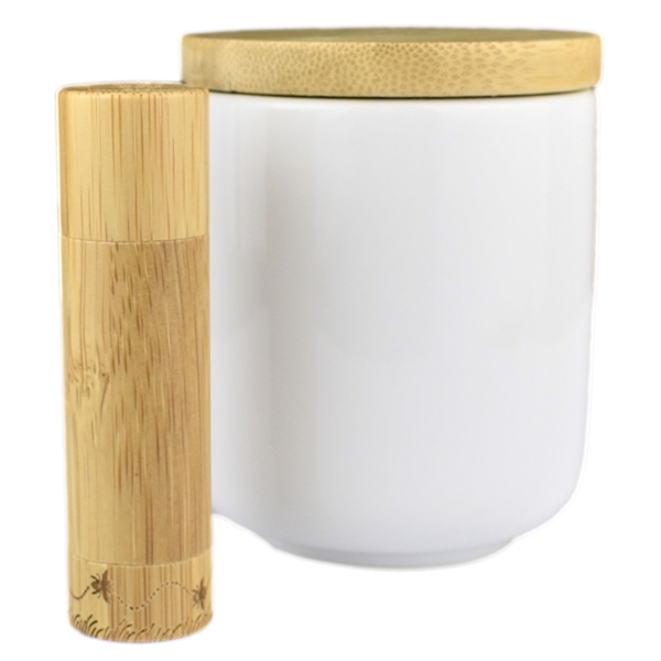 Soy Wax Candle with Bee Bella Organic Lip Balm - Gift... from ASI 72657 Active Life Promo / Apres Ski Ingrain