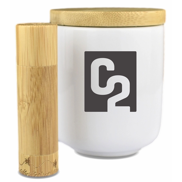 Soy Wax Candle with Bee Bella Organic Lip Balm - Gift... from ASI 72657 Active Life Promo / Apres Ski Ingrain