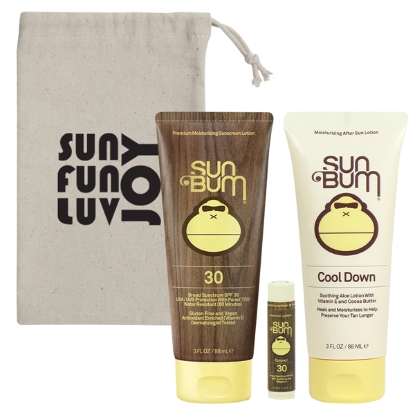 Sun Bum® beach kit with sunscreen, cool down lotion, and lip... from ASI 61125 Hit Promotional Products / Hit®