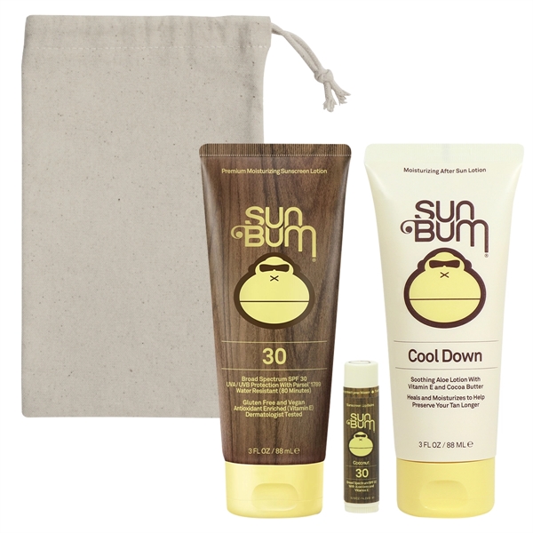 Sun Bum® beach kit with sunscreen, cool down lotion, and lip... from ASI 61125 Hit Promotional Products / Hit®