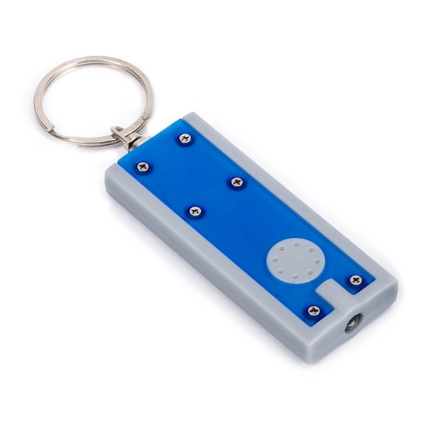 Rectangular mini LED flashlight with single LED light and swivel split... from ASI 37218 Athena Promo (tm)