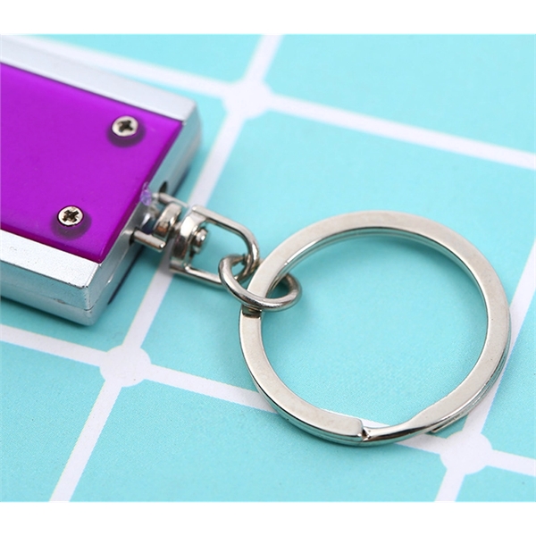 Rectangular mini LED flashlight with single LED light and swivel split... from ASI 37218 Athena Promo (tm)