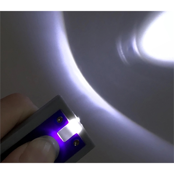 Rectangular mini LED flashlight with single LED light and swivel split... from ASI 37218 Athena Promo (tm)