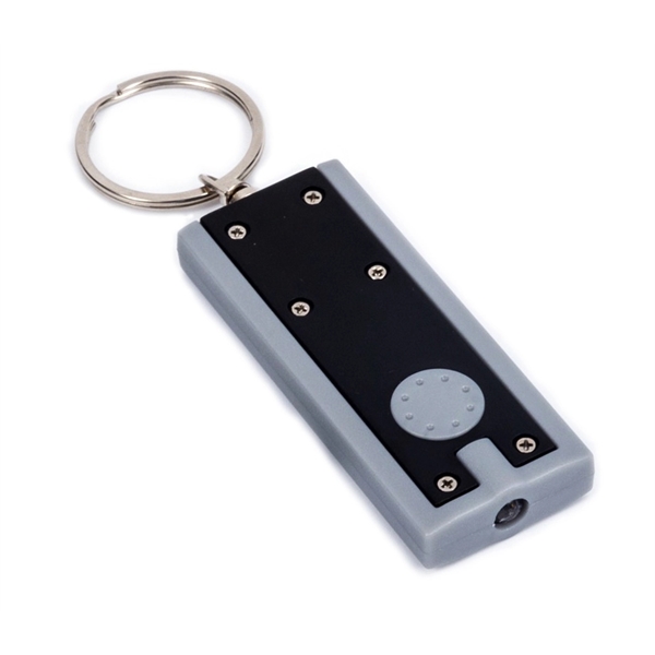 Rectangular mini LED flashlight with single LED light and swivel split... from ASI 37218 Athena Promo (tm)