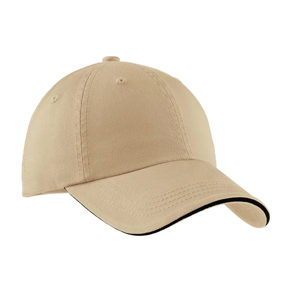 Port Authority Sandwich Bill Cap with Striped Closure.... from ASI 84863 SanMar