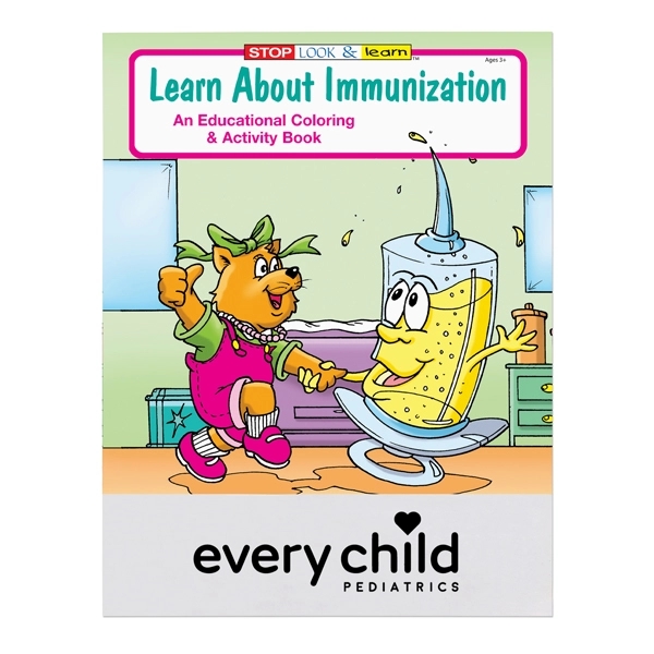 Learn About Immunization coloring book with a full color imprint.... from ASI 98360 WOWLine / WOWLine®