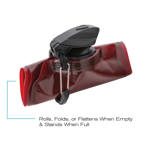 The 1 Liter Vapur Eclipse is a foldable hydration bottle. Featuring... from ASI 46170 Compass Industries Inc