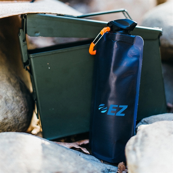 The 1 Liter Vapur Eclipse is a foldable hydration bottle. Featuring... from ASI 46170 Compass Industries Inc