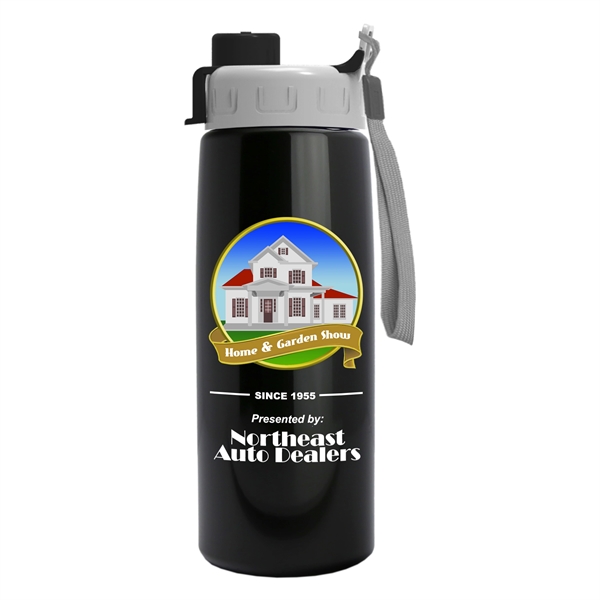 26 oz Metalike Flair Bottle - Quick Snap Lid - Digital... from ASI 55990 Garyline