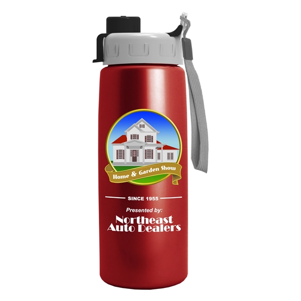 26 oz Metalike Flair Bottle - Quick Snap Lid - Digital... from ASI 55990 Garyline