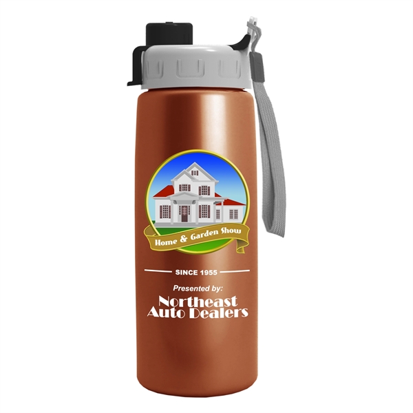 26 oz Metalike Flair Bottle - Quick Snap Lid - Digital... from ASI 55990 Garyline