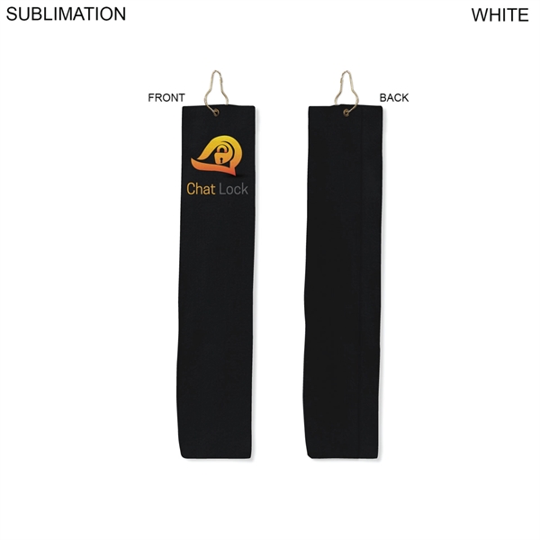 Colored Velour Terry Cotton Blend Golf Towel, Finished size 6x25, Trifold... from ASI 53509 FIEL-Fairdeal Import & Export / FIEL