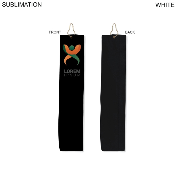 Colored Velour Terry Cotton Blend Golf Towel, Finished size 6x25, Trifold... from ASI 53509 FIEL-Fairdeal Import & Export / FIEL