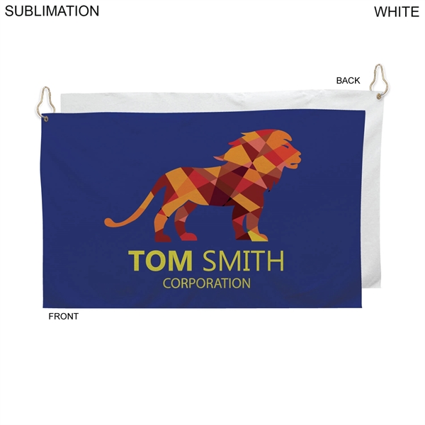 Colored Velour Terry Cotton Blend Golf Towel, Finished size 15x25, Nofold... from ASI 53509 FIEL-Fairdeal Import & Export / FIEL