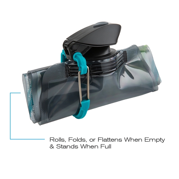 The 1 Liter Vapur Element Series is a foldable hydration bottle.... from ASI 46170 Compass Industries Inc