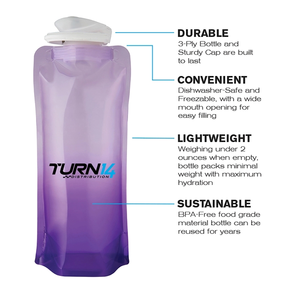 The .7 Liter Vapur Gradient Series is a foldable hydration bottle.... from ASI 46170 Compass Industries Inc