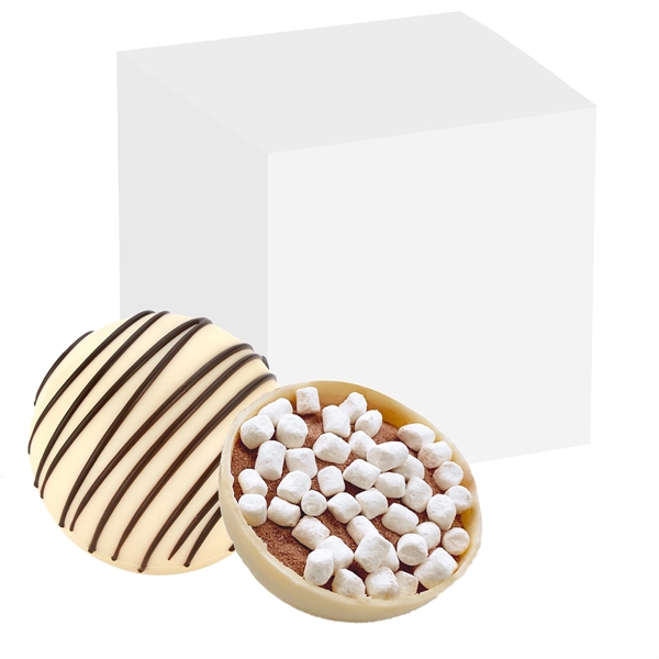 Mega white chocolate bomb gift box. White chocolate shell filled w/... from ASI 71685 Midnite Snax®