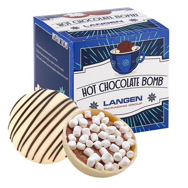 Mega white chocolate bomb gift box. White chocolate shell filled w/... from ASI 71685 Midnite Snax®