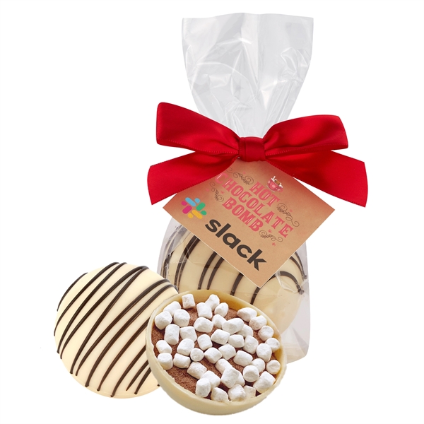 Mega white chocolate bomb mug stuffer. White chocolate shell filled w/... from ASI 71685 Midnite Snax®
