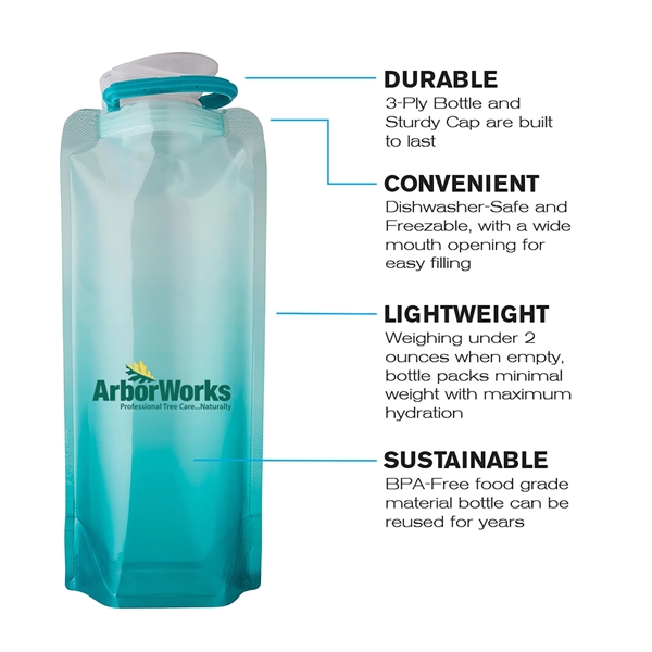 The 1 Liter Vapur Eclipse Series is a foldable hydration bottle.... from ASI 46170 Compass Industries Inc