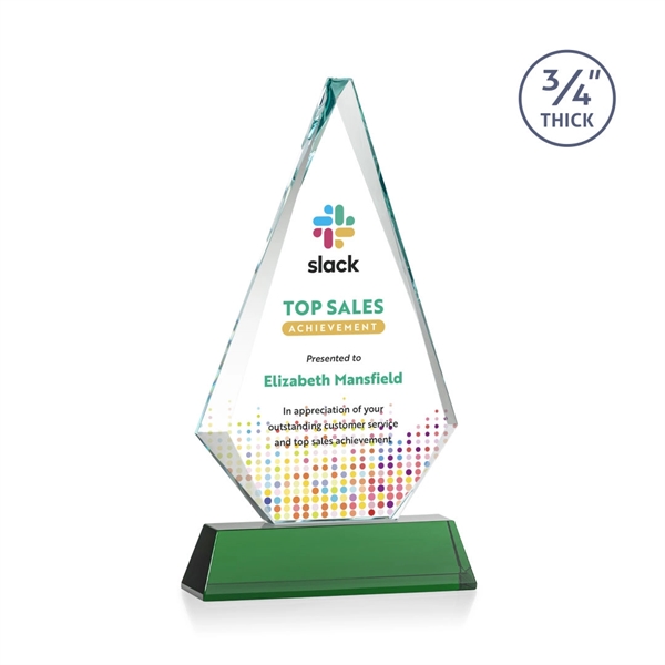 Starfire triangle top award on a tall tapered Optical Base.... from ASI 84592 St Regis Group / St Regis