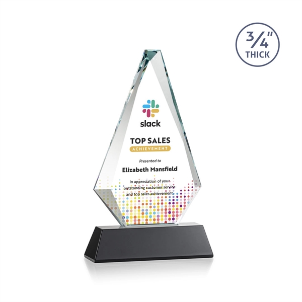 Starfire triangle top award on a tall tapered Optical Base.... from ASI 84592 St Regis Group / St Regis