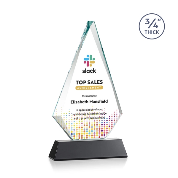 Starfire triangle top award on a tall tapered Optical Base.... from ASI 84592 St Regis Group / St Regis