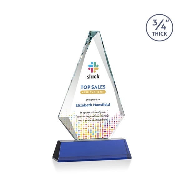 Starfire triangle top award on a tall tapered Optical Base.... from ASI 84592 St Regis Group / St Regis