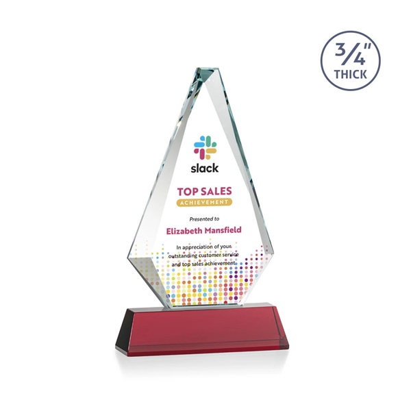 Starfire triangle top award on a tall tapered Optical Base.... from ASI 84592 St Regis Group / St Regis
