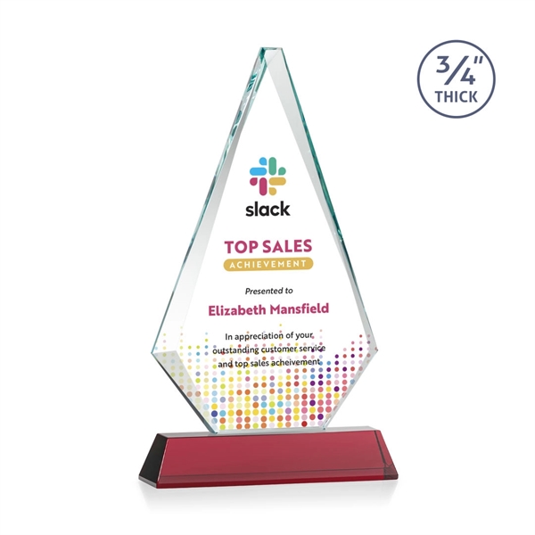 Starfire triangle top award on a tall tapered Optical Base.... from ASI 84592 St Regis Group / St Regis