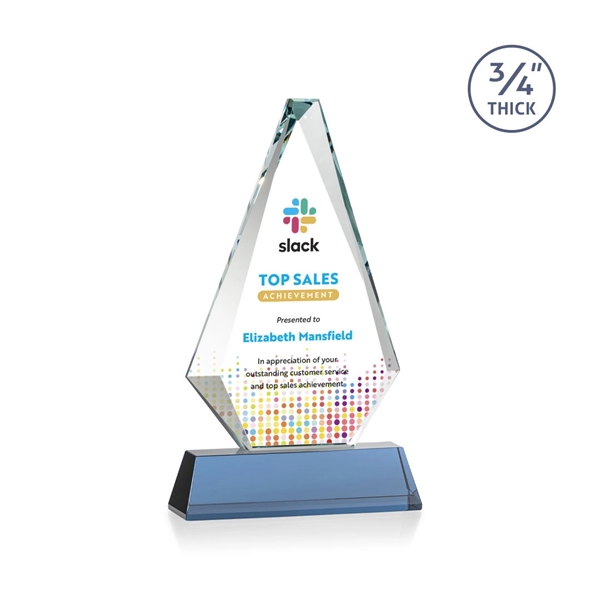 Starfire triangle top award on a tall tapered Optical Base.... from ASI 84592 St Regis Group / St Regis