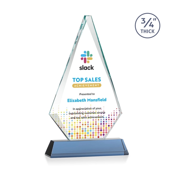 Starfire triangle top award on a tall tapered Optical Base.... from ASI 84592 St Regis Group / St Regis