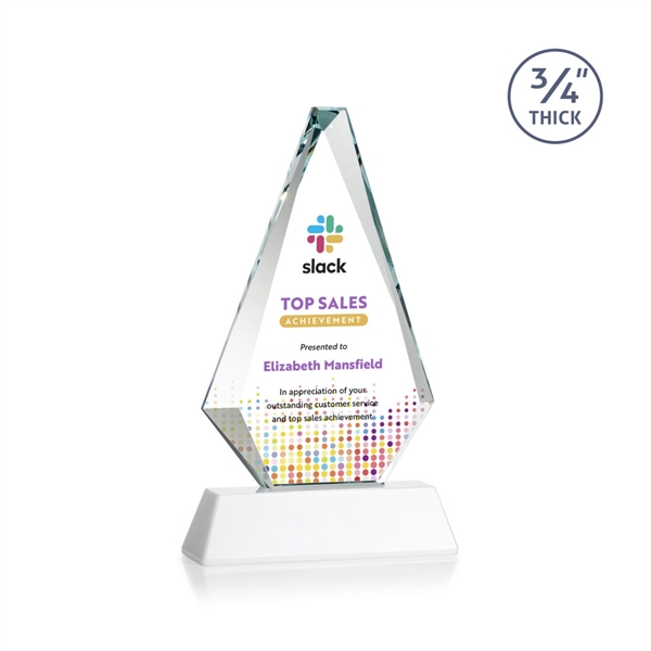 Starfire triangle top award on a tall tapered Optical Base.... from ASI 84592 St Regis Group / St Regis