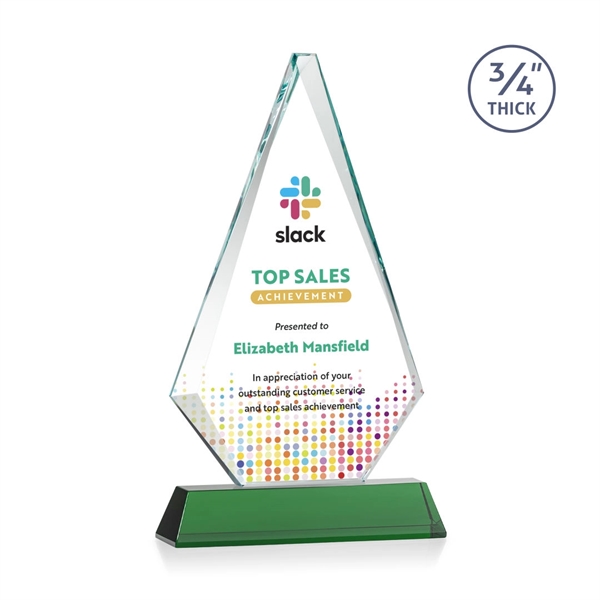 Starfire triangle top award on a tall tapered Optical Base.... from ASI 84592 St Regis Group / St Regis