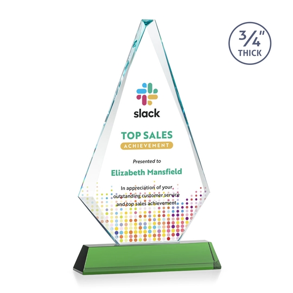 Starfire triangle top award on a tall tapered Optical Base.... from ASI 84592 St Regis Group / St Regis