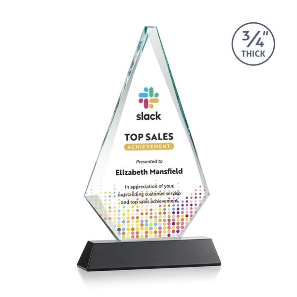 Starfire triangle top award on a tall tapered Optical Base.... from ASI 84592 St Regis Group / St Regis