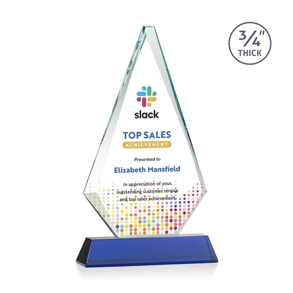 Starfire triangle top award on a tall tapered Optical Base.... from ASI 84592 St Regis Group / St Regis