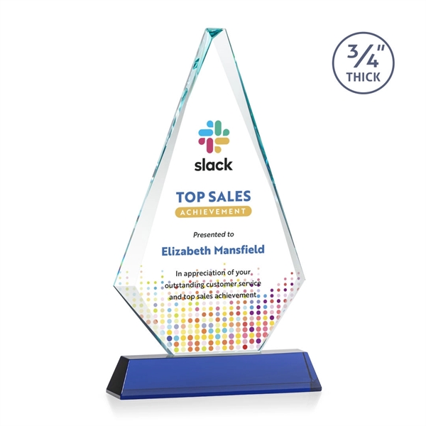 Starfire triangle top award on a tall tapered Optical Base.... from ASI 84592 St Regis Group / St Regis