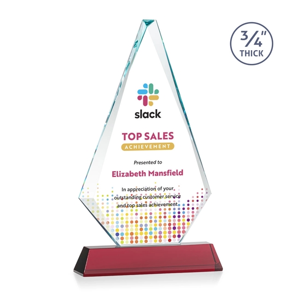 Starfire triangle top award on a tall tapered Optical Base.... from ASI 84592 St Regis Group / St Regis