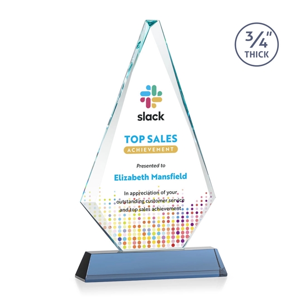 Starfire triangle top award on a tall tapered Optical Base.... from ASI 84592 St Regis Group / St Regis