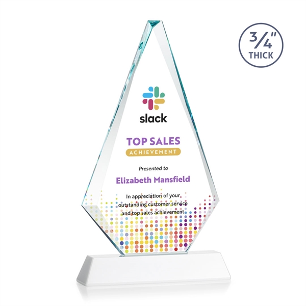 Starfire triangle top award on a tall tapered Optical Base.... from ASI 84592 St Regis Group / St Regis