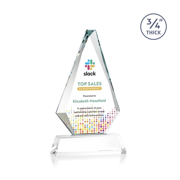 Starfire triangle top award on a tall tapered Optical Base.... from ASI 84592 St Regis Group / St Regis