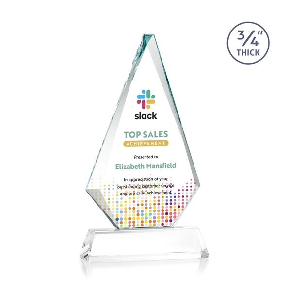 Starfire triangle top award on a tall tapered Optical Base.... from ASI 84592 St Regis Group / St Regis