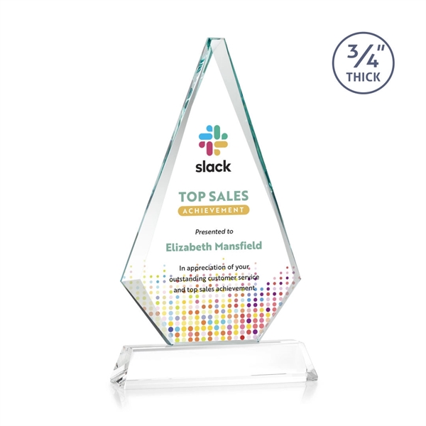 Starfire triangle top award on a tall tapered Optical Base.... from ASI 84592 St Regis Group / St Regis