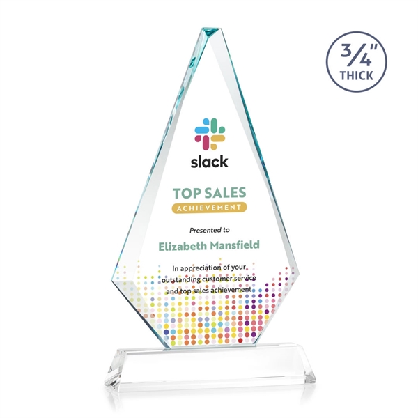 Starfire triangle top award on a tall tapered Optical Base.... from ASI 84592 St Regis Group / St Regis